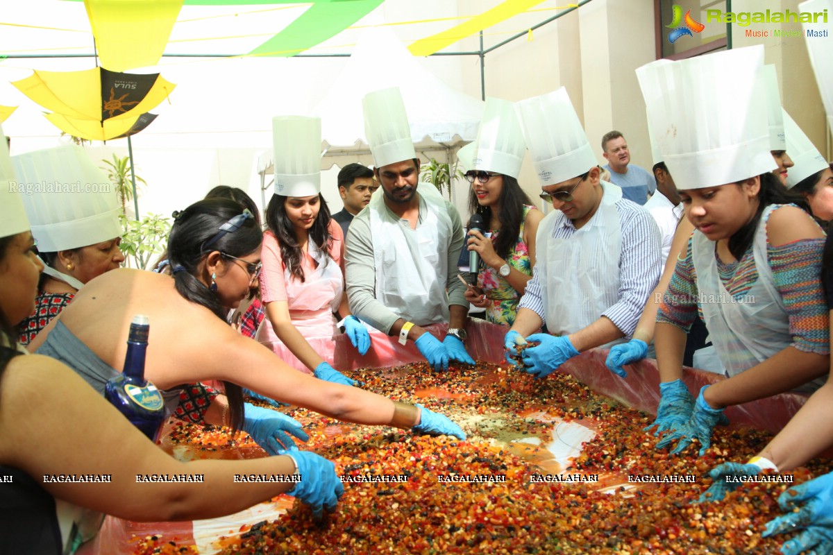 Grape Stomping and Cake Mixing Brunch 2017 at Novotel Hyderabad Airport