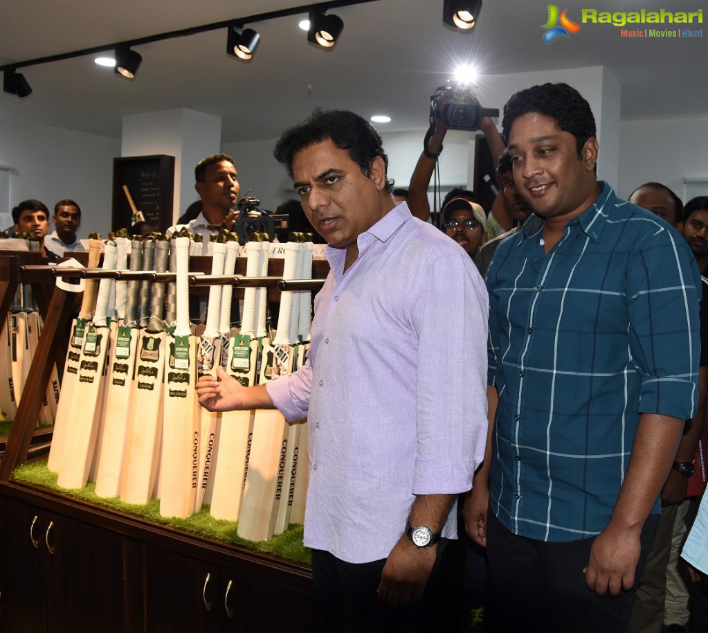 KTR inaugurates Laver & Wood Exclusive Cricket Bat Store, Hyderabad