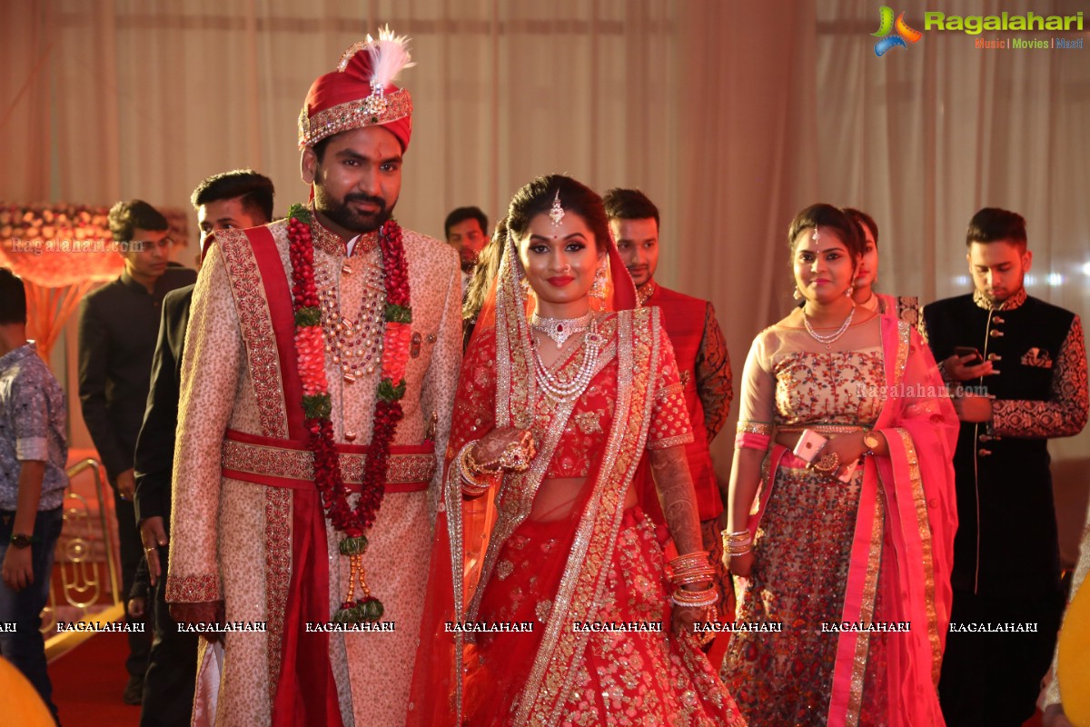 Grand Wedding of Prateek with Kashika at Classic Convention Center, Hyderabad