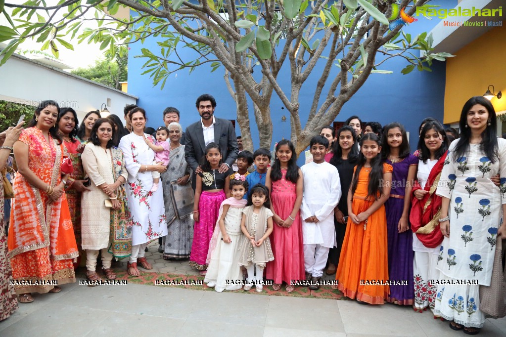 Rana Daggubati launches Ikebana Children Exhibition at Saptaparni