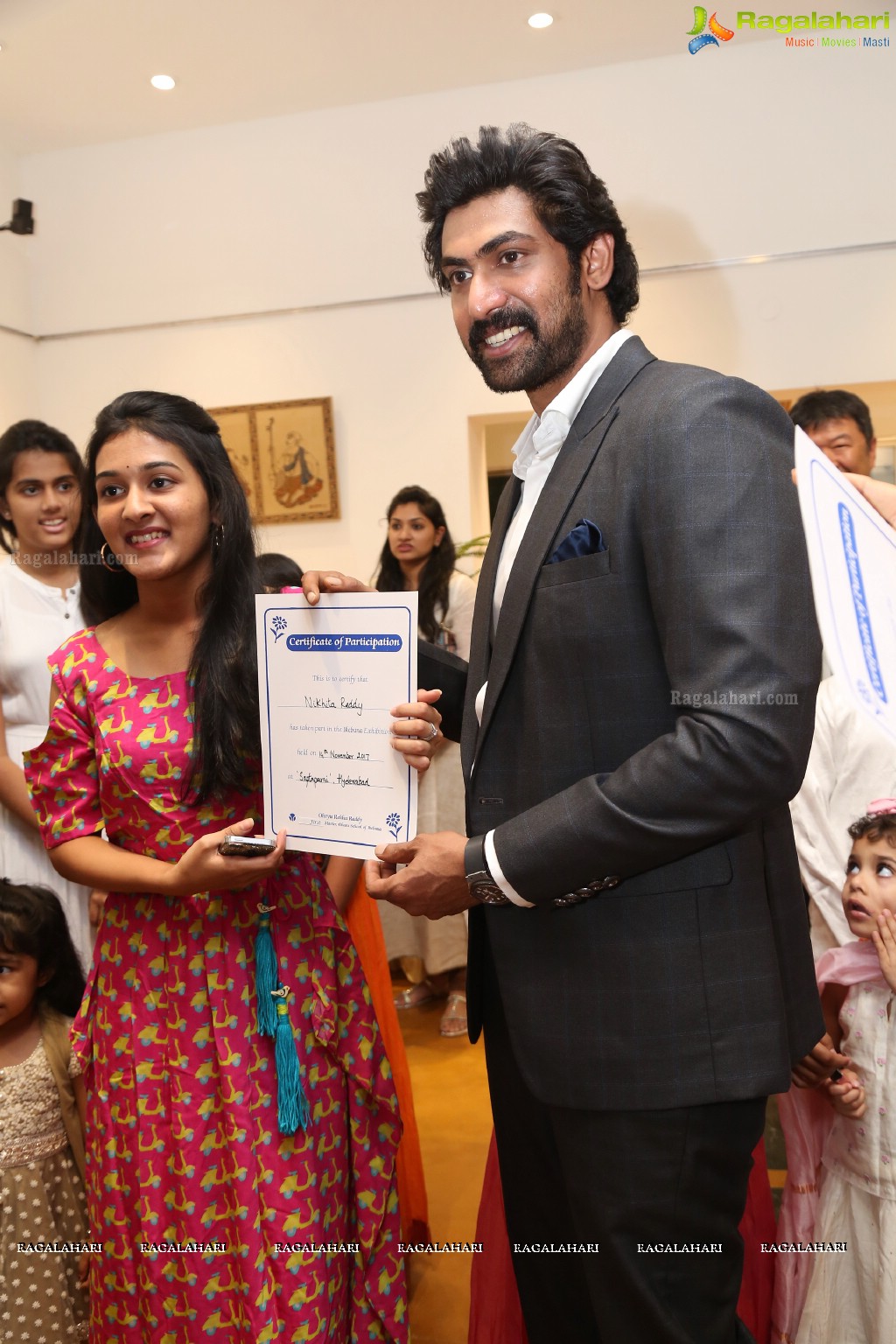 Rana Daggubati launches Ikebana Children Exhibition at Saptaparni