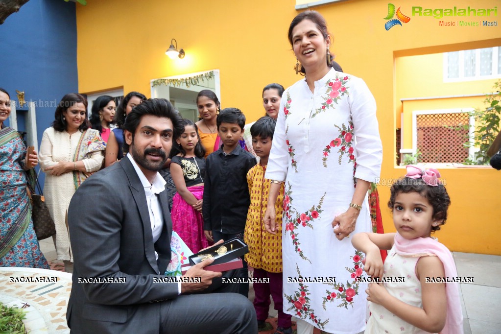 Rana Daggubati launches Ikebana Children Exhibition at Saptaparni