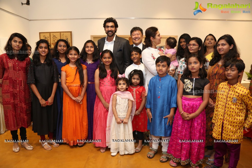 Rana Daggubati launches Ikebana Children Exhibition at Saptaparni