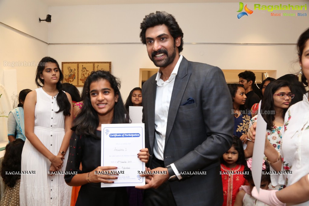 Rana Daggubati launches Ikebana Children Exhibition at Saptaparni