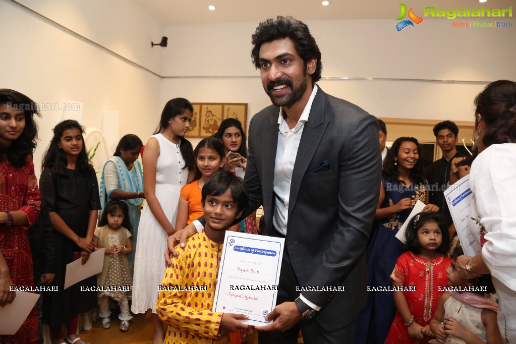 Rana Daggubati launches Ikebana Children Exhibition at Saptaparni