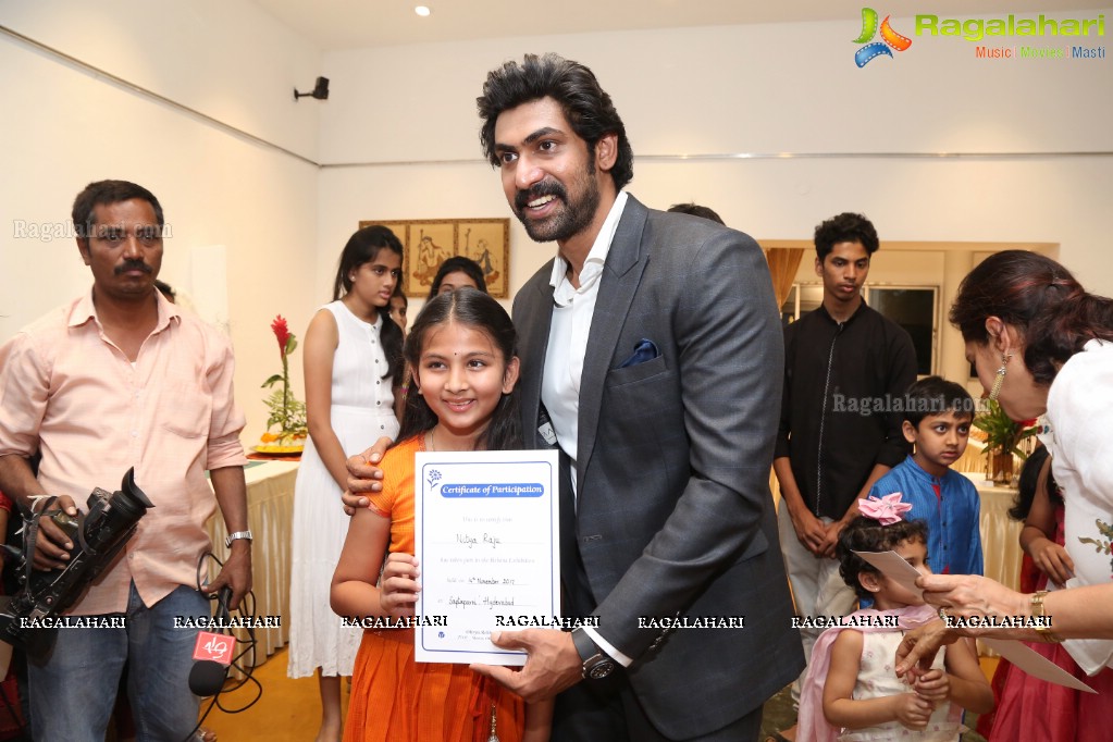 Rana Daggubati launches Ikebana Children Exhibition at Saptaparni