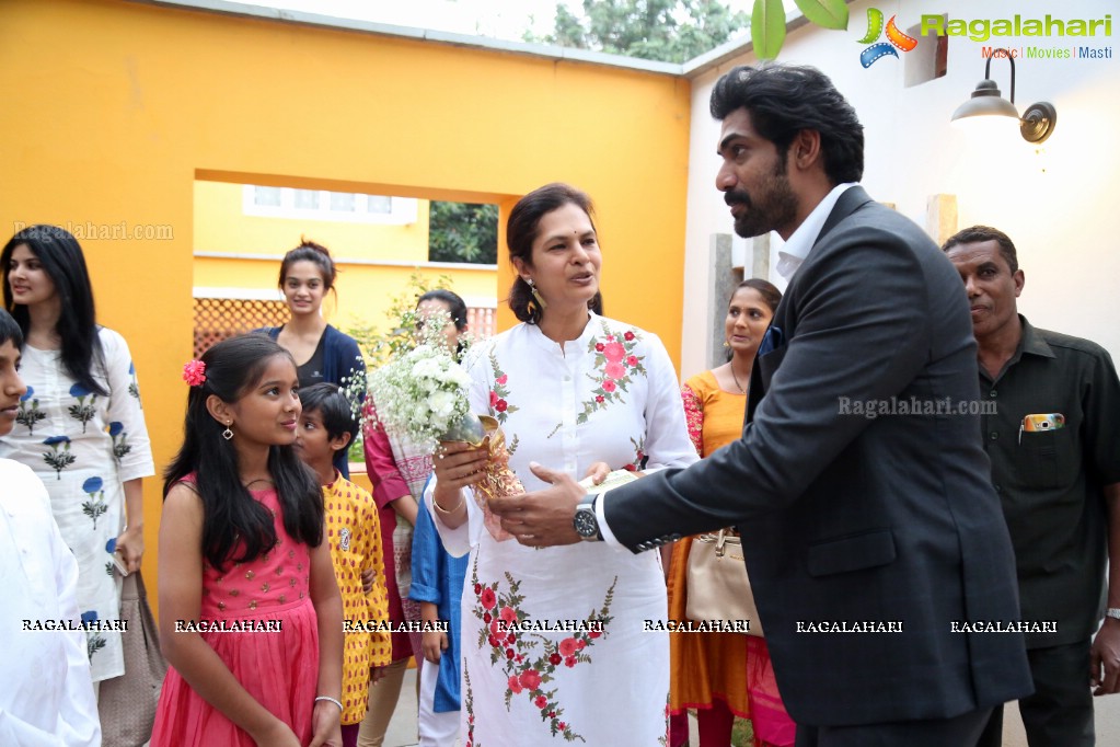 Rana Daggubati launches Ikebana Children Exhibition at Saptaparni