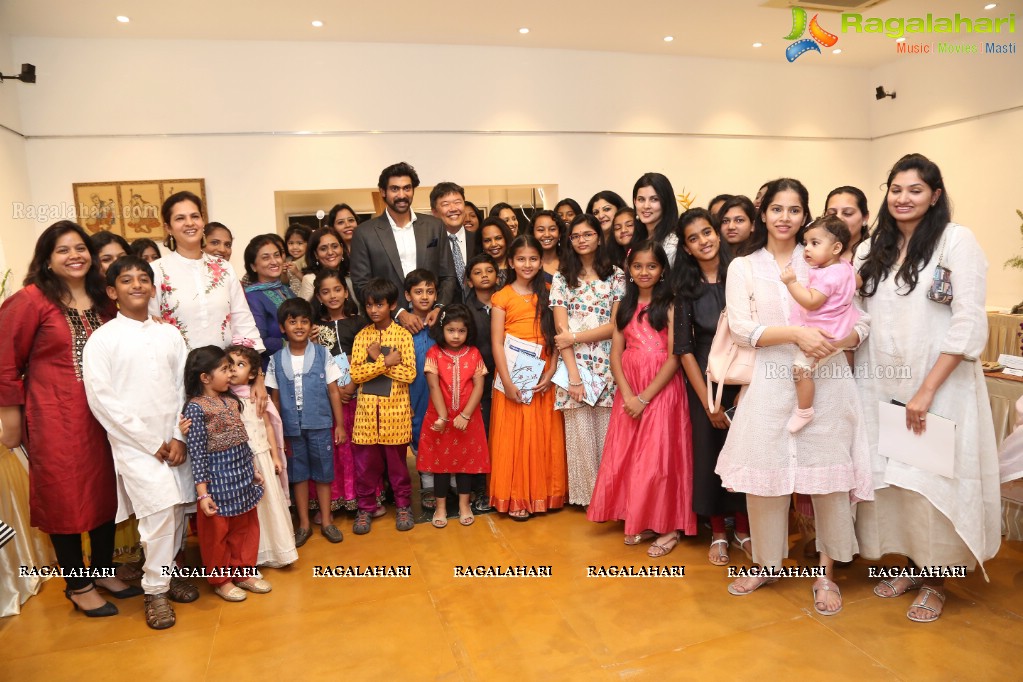 Rana Daggubati launches Ikebana Children Exhibition at Saptaparni