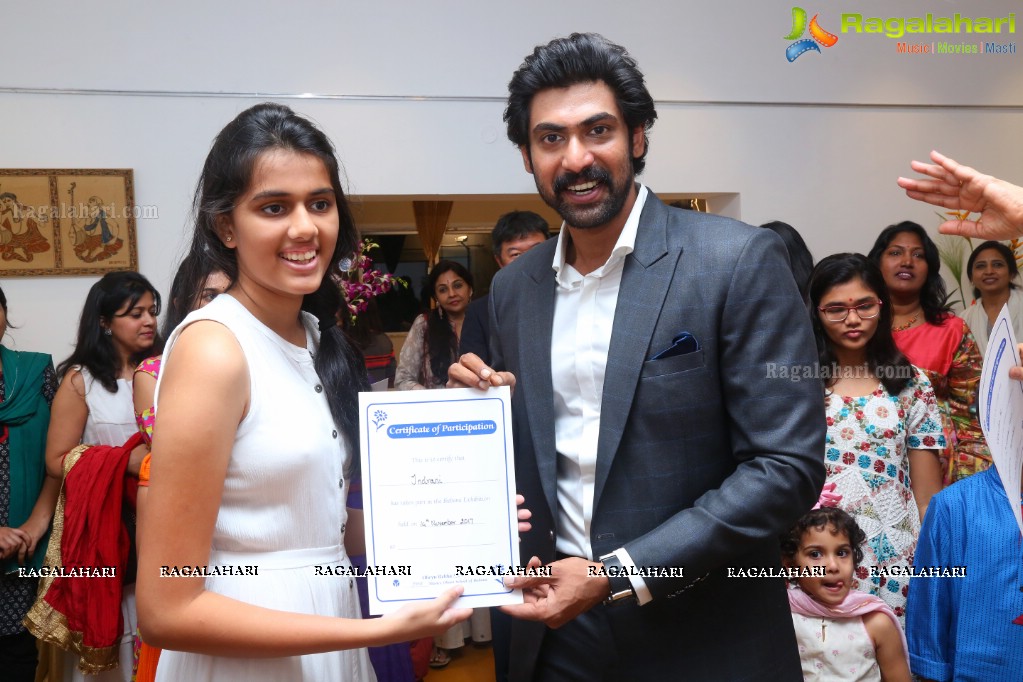 Rana Daggubati launches Ikebana Children Exhibition at Saptaparni