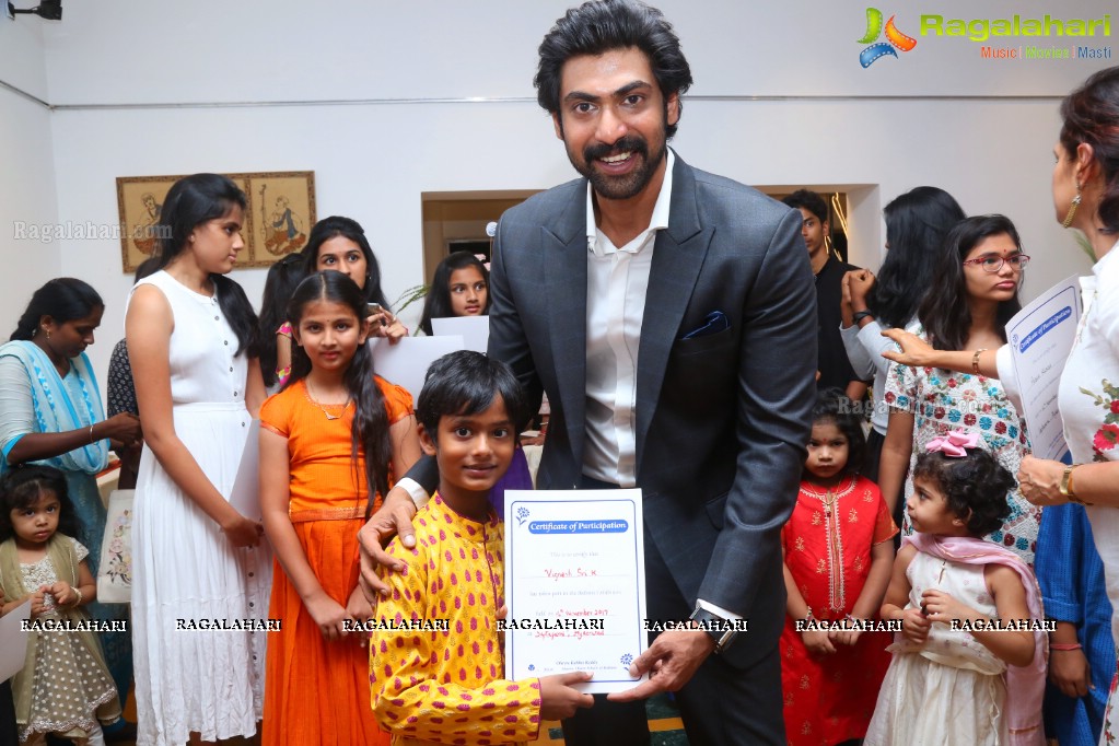 Rana Daggubati launches Ikebana Children Exhibition at Saptaparni