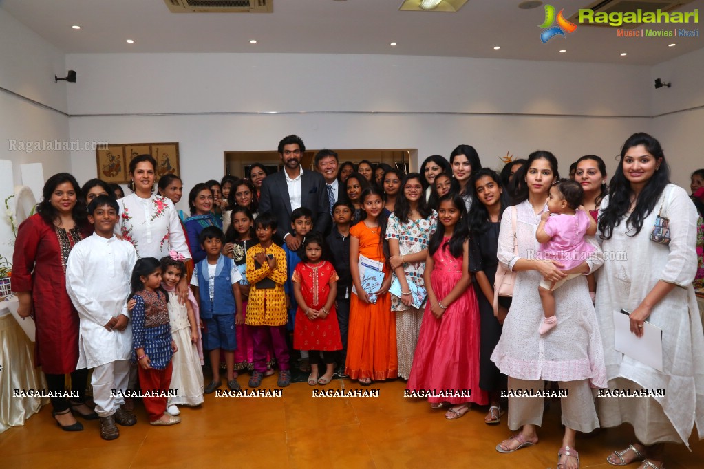 Rana Daggubati launches Ikebana Children Exhibition at Saptaparni