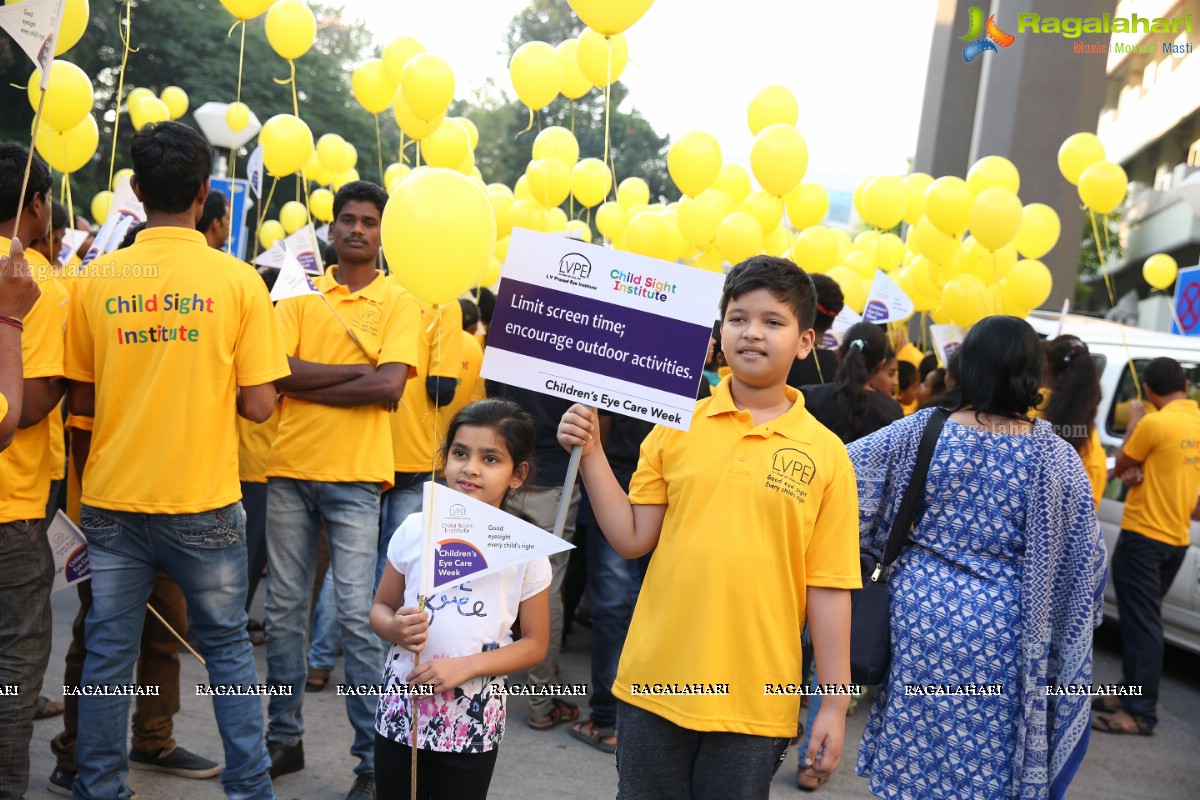 Bollywood Actress Ms. Mahie Gill Flags Off Children’s Eye Care Week 2018 Walk at L V Prasad Eye Institute