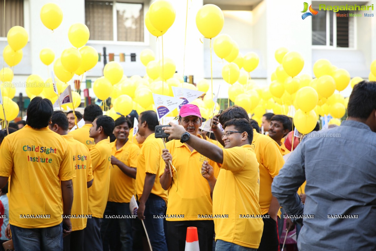 Bollywood Actress Ms. Mahie Gill Flags Off Children’s Eye Care Week 2018 Walk at L V Prasad Eye Institute