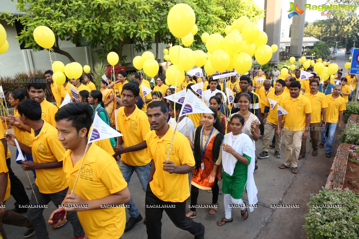 Bollywood Actress Ms. Mahie Gill Flags Off Children’s Eye Care Week 2018 Walk at L V Prasad Eye Institute