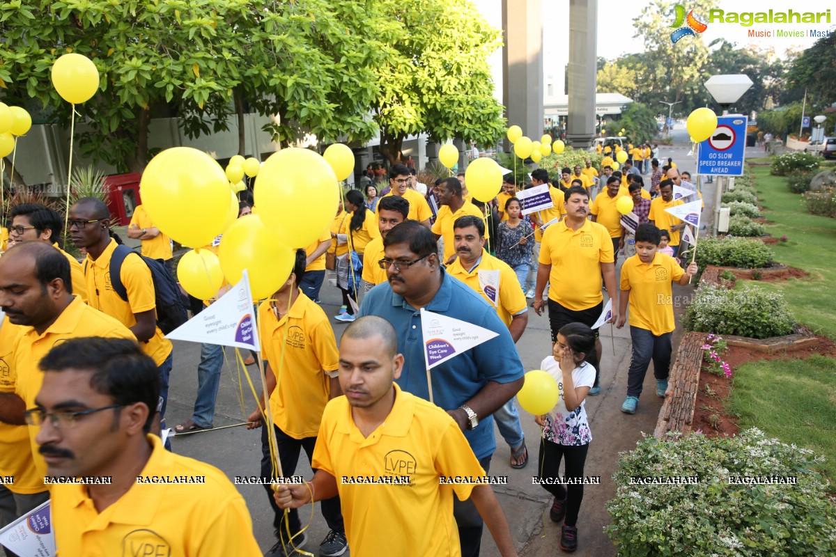 Bollywood Actress Ms. Mahie Gill Flags Off Children’s Eye Care Week 2018 Walk at L V Prasad Eye Institute