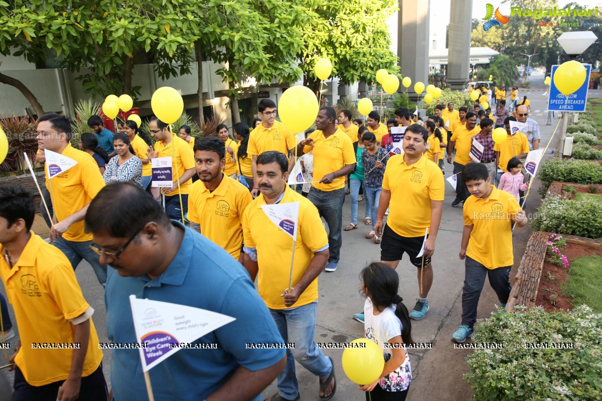 Bollywood Actress Ms. Mahie Gill Flags Off Children’s Eye Care Week 2018 Walk at L V Prasad Eye Institute