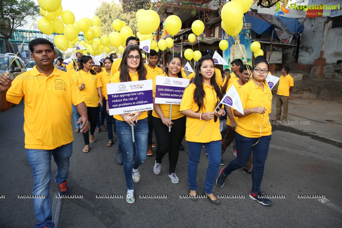 Bollywood Actress Ms. Mahie Gill Flags Off Children’s Eye Care Week 2018 Walk at L V Prasad Eye Institute