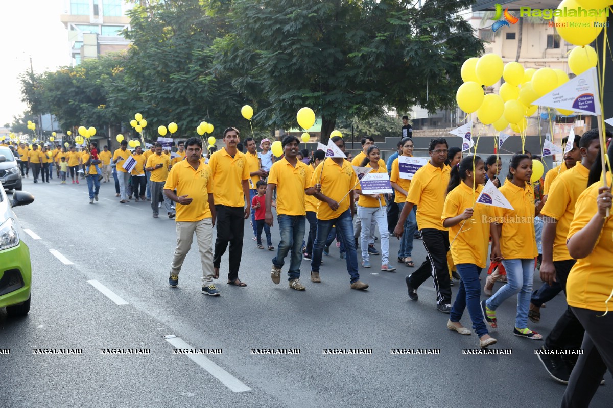 Bollywood Actress Ms. Mahie Gill Flags Off Children’s Eye Care Week 2018 Walk at L V Prasad Eye Institute