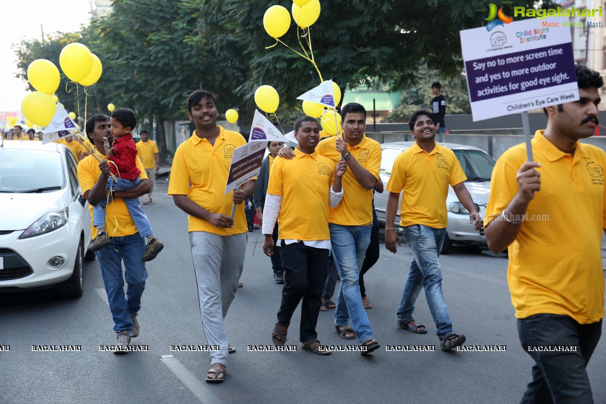 Bollywood Actress Ms. Mahie Gill Flags Off Children’s Eye Care Week 2018 Walk at L V Prasad Eye Institute