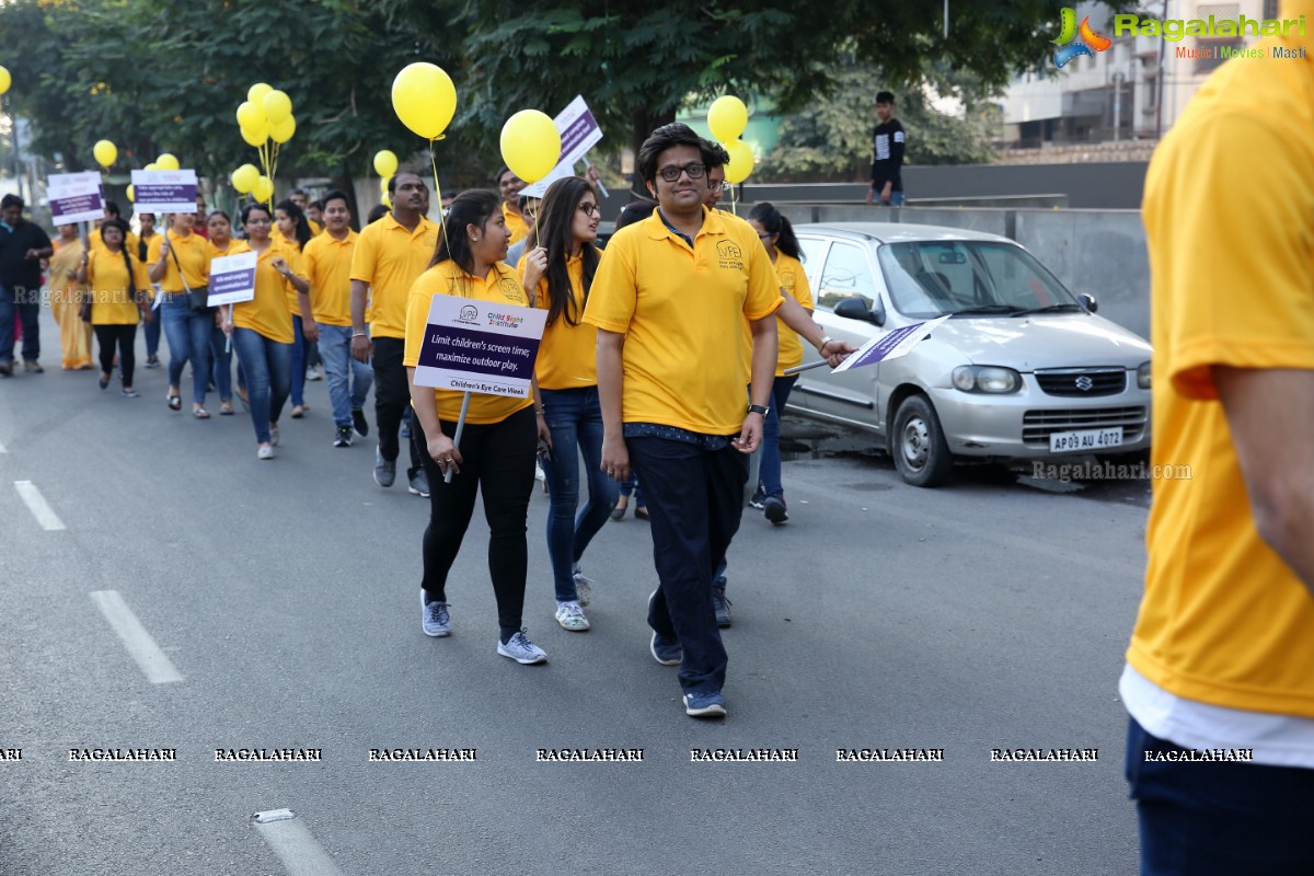 Bollywood Actress Ms. Mahie Gill Flags Off Children’s Eye Care Week 2018 Walk at L V Prasad Eye Institute