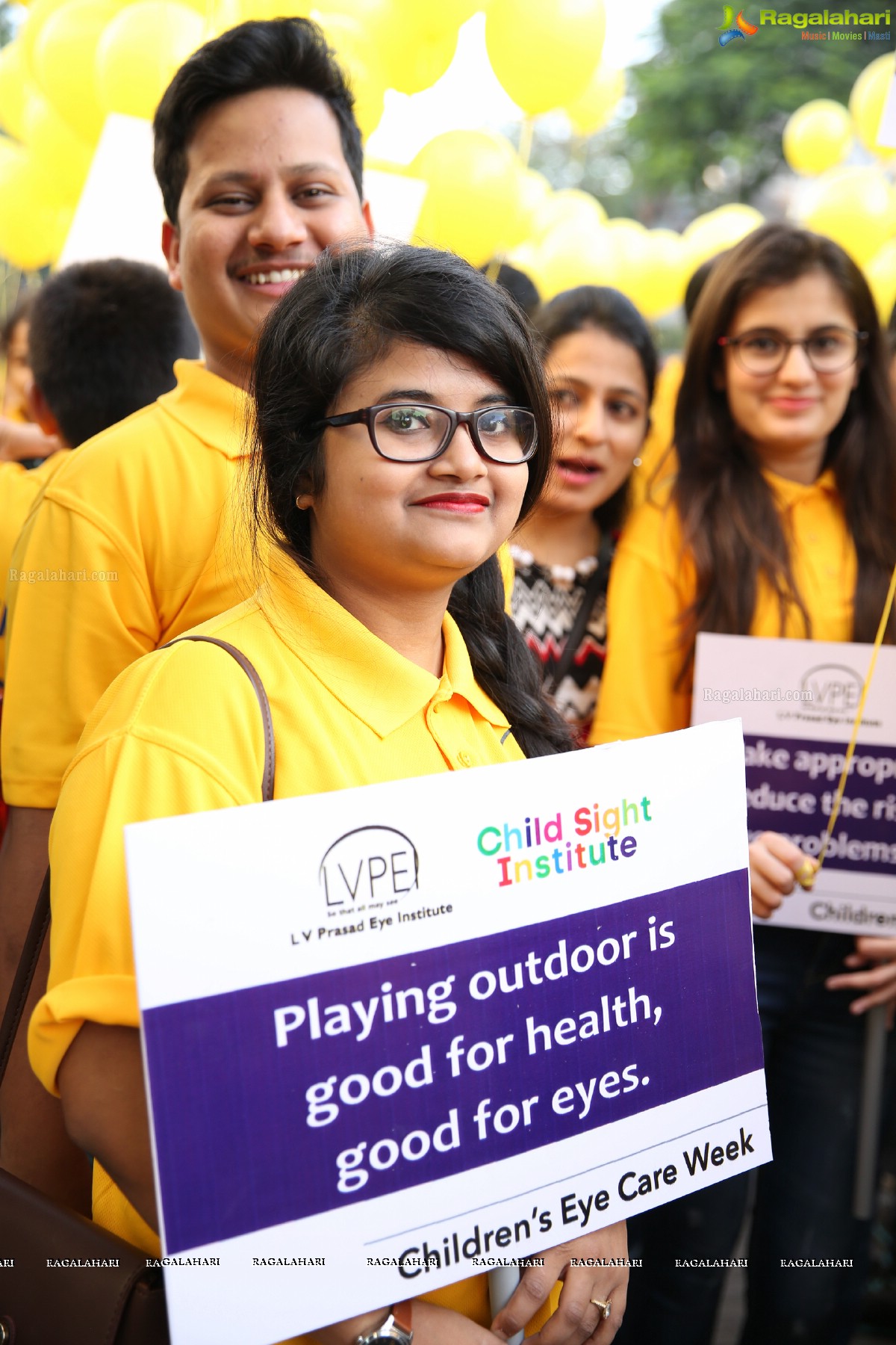 Bollywood Actress Ms. Mahie Gill Flags Off Children’s Eye Care Week 2018 Walk at L V Prasad Eye Institute