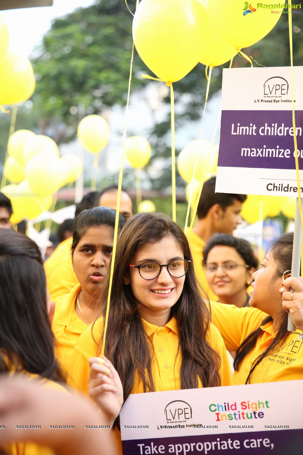 Bollywood Actress Ms. Mahie Gill Flags Off Children’s Eye Care Week 2018 Walk at L V Prasad Eye Institute