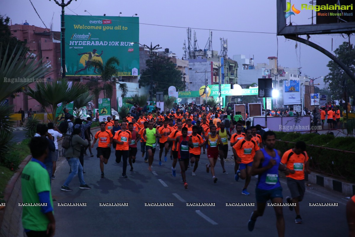 16th edition of ‘Freedom Hyderabad 10K Run 2018’ at Necklace Road