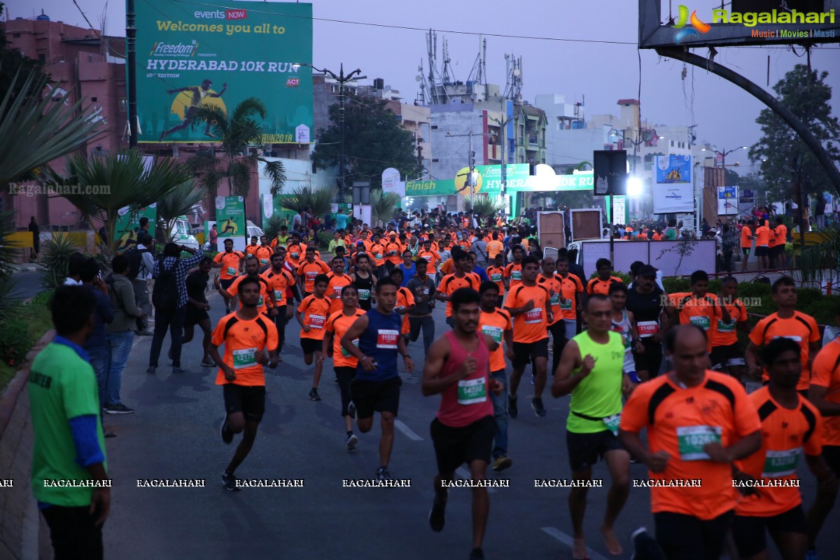 16th edition of ‘Freedom Hyderabad 10K Run 2018’ at Necklace Road