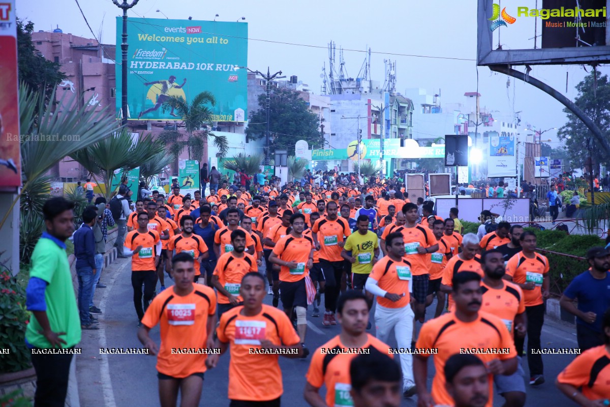 16th edition of ‘Freedom Hyderabad 10K Run 2018’ at Necklace Road