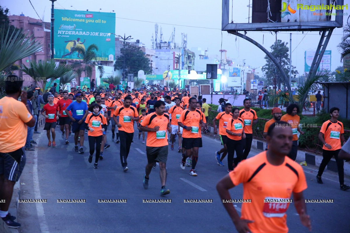 16th edition of ‘Freedom Hyderabad 10K Run 2018’ at Necklace Road