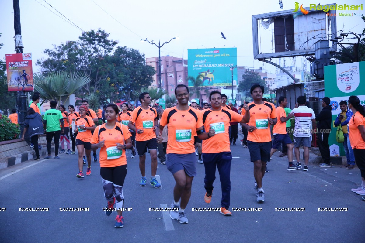 16th edition of ‘Freedom Hyderabad 10K Run 2018’ at Necklace Road