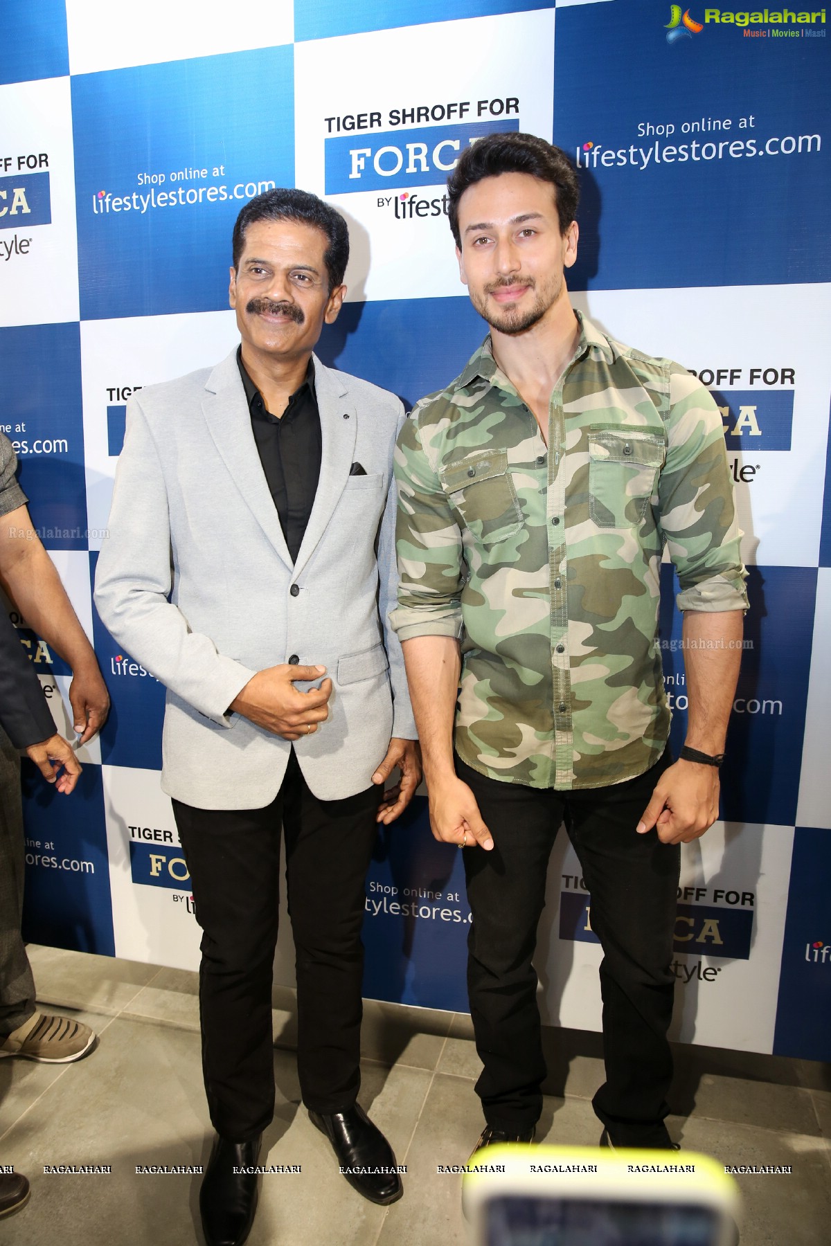 Tiger Shroff at The Grand Opening of Lifestyle New Store at Sarath City Capital Mall