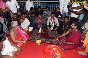 Arjun Suravaram Team at Bhadrakali Temple Warangal