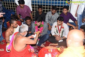 Arjun Suravaram Team at Bhadrakali Temple Warangal