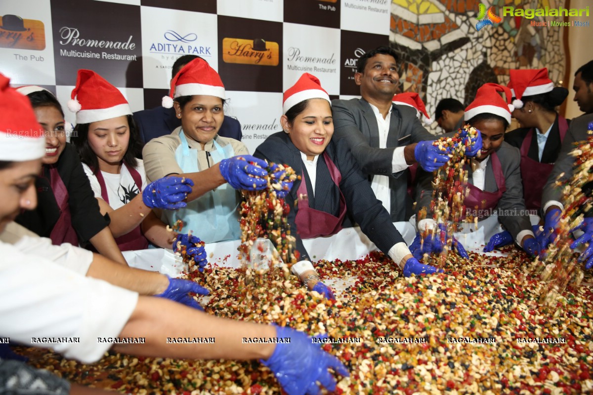 Hotel Aditya Park Celebrates Cake Mixing Event