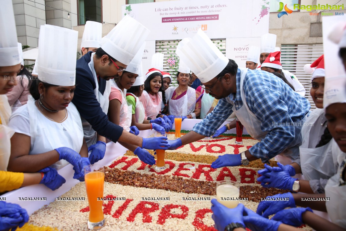 Grape Stomping & Cake Mixing Brunch 2019 at Novotel Hyderabad Airport