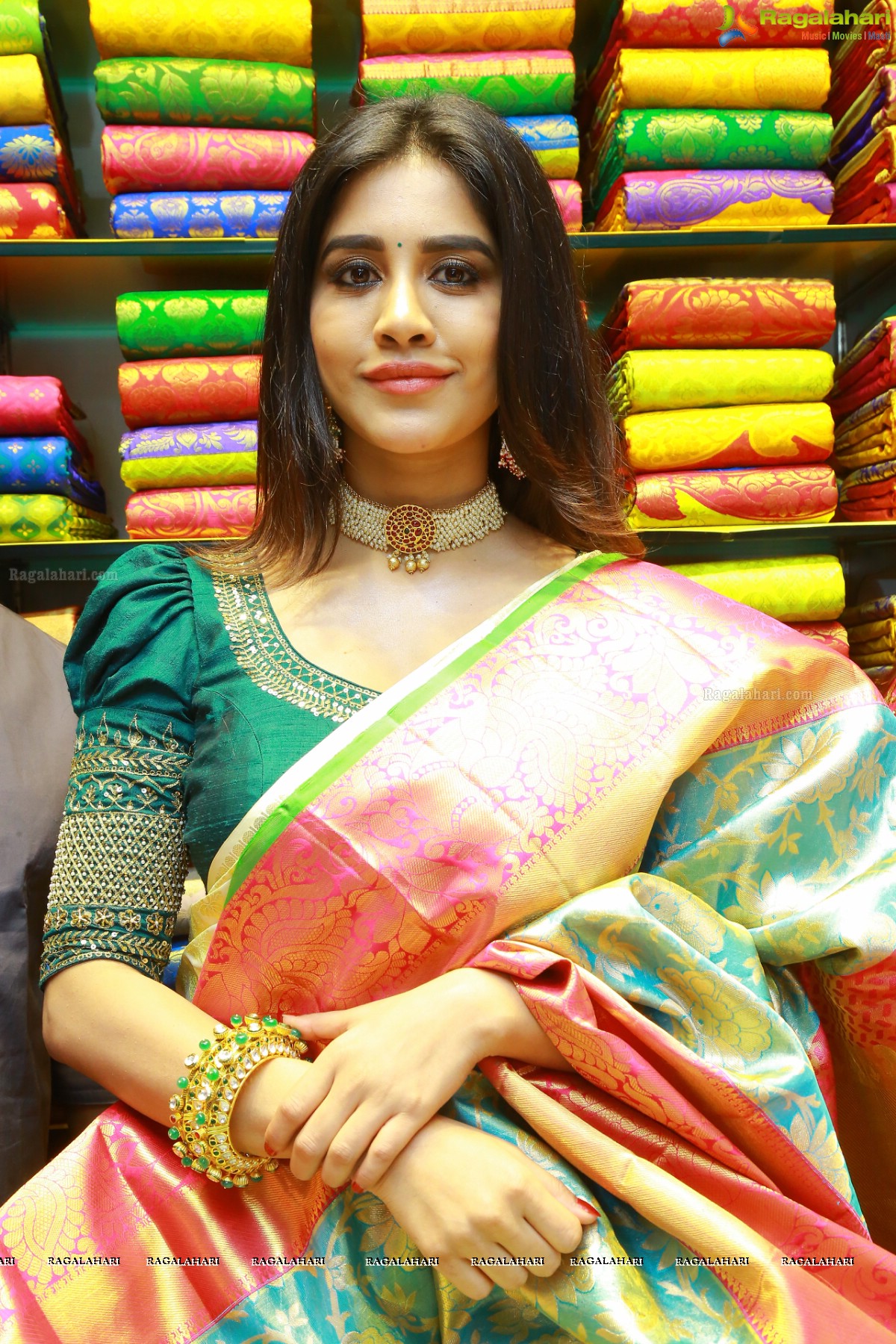 Sri Kanchi Alankar Silks Launch by Nabha Natesh at Saroornagar Hyderabad