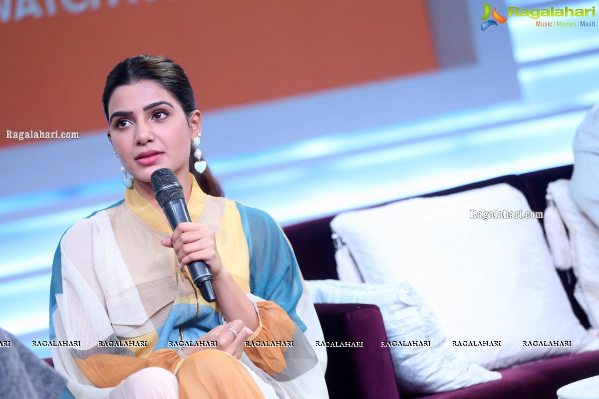 Samantha and Allu Arvind Press Meet about Sam Jam Celebrity Talk Show