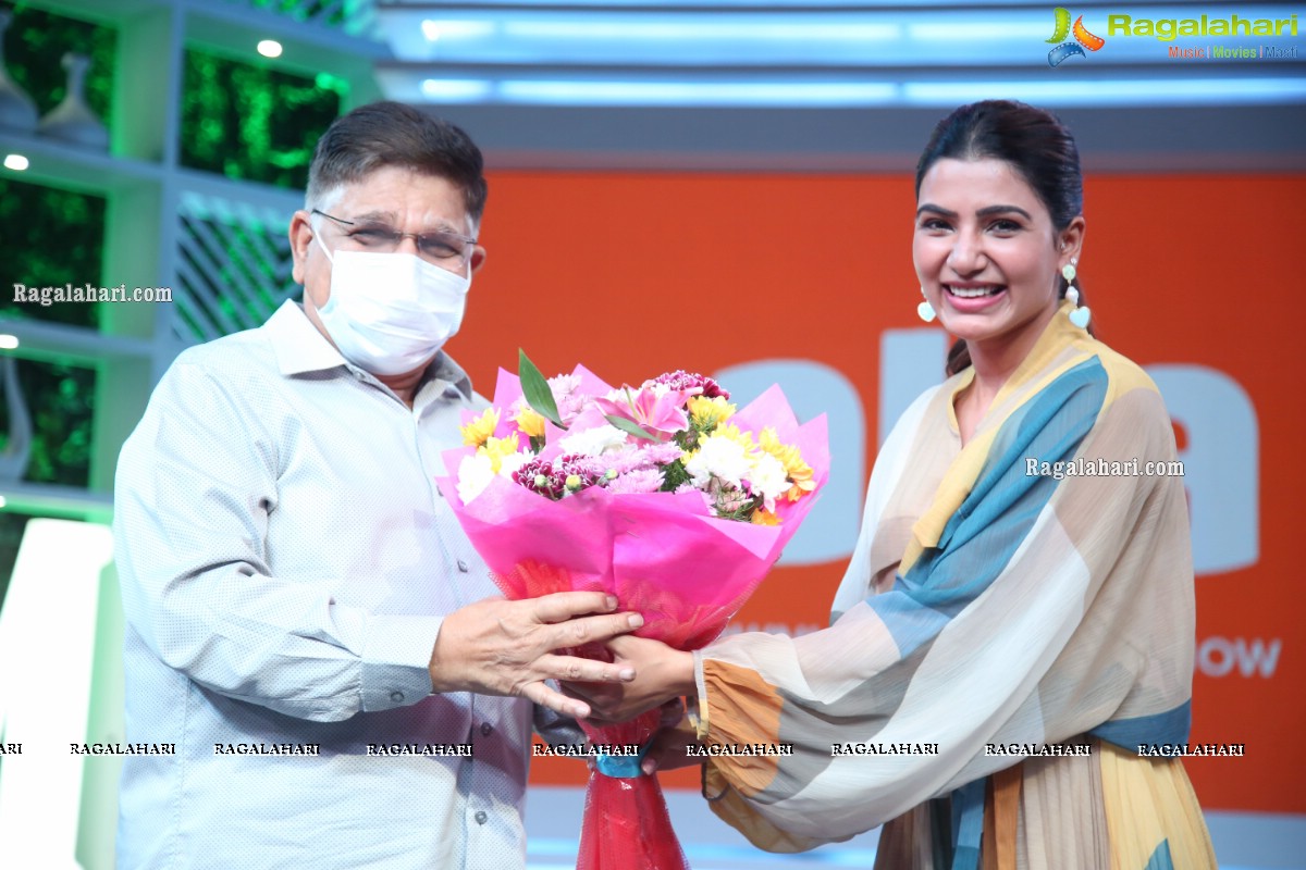 Samantha and Allu Arvind Press Meet about Sam Jam Celebrity Talk Show