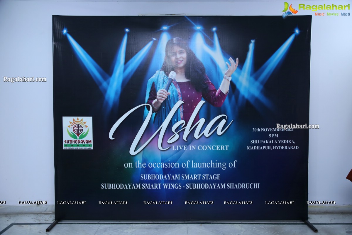Usha Live In Concert Curtain Raiser and Subhodayam Smart Stage Announcement 