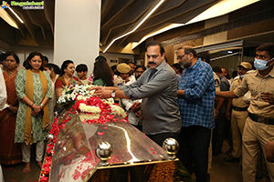 Krishna Parthiva Deham At Padmalaya Studios For Fans Visit