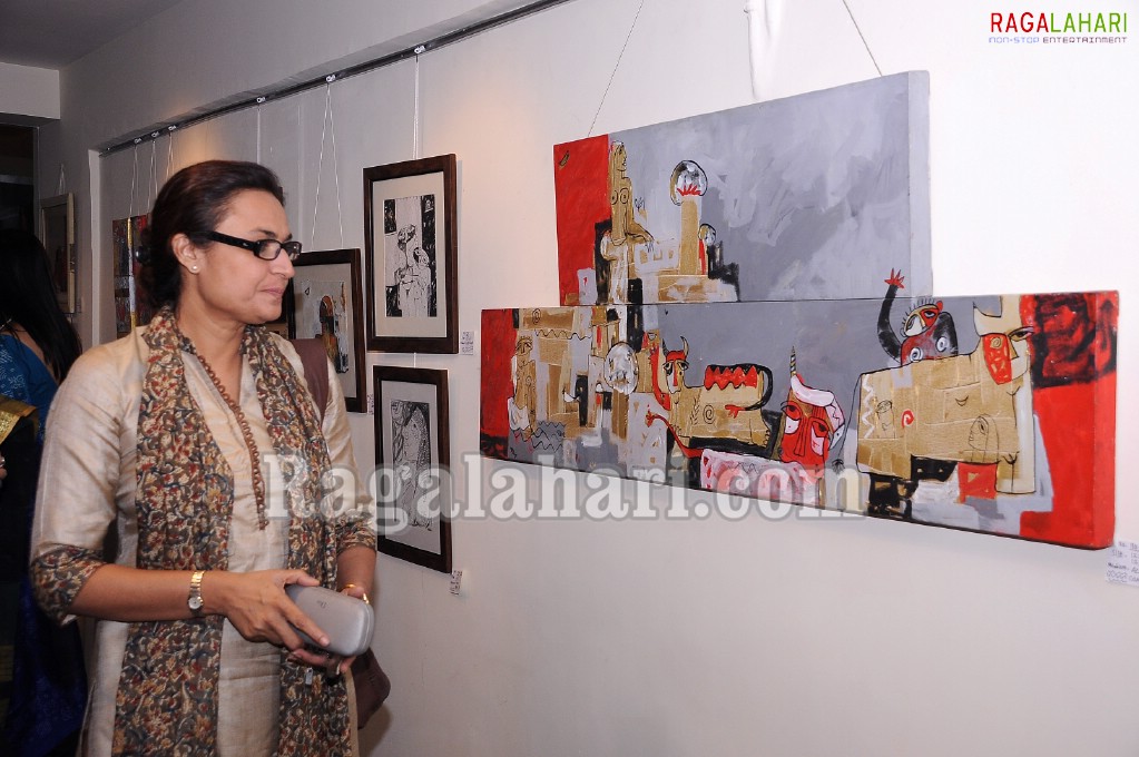 Sumanth inagurates Painting Show 'Rural Symphony' By Jaya Baheti at Taj Deccan