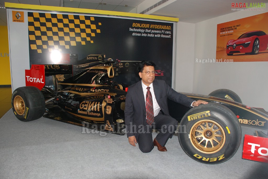 Renault Formula One Car Exhibit at Hyderabad Showroom