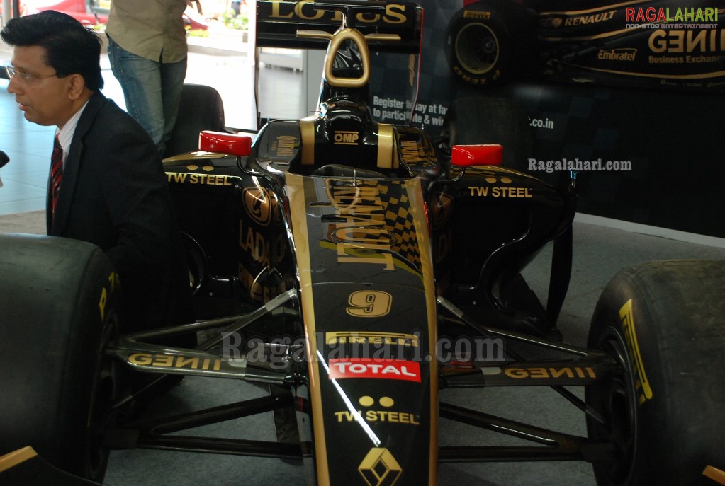 Renault Formula One Car Exhibit at Hyderabad Showroom