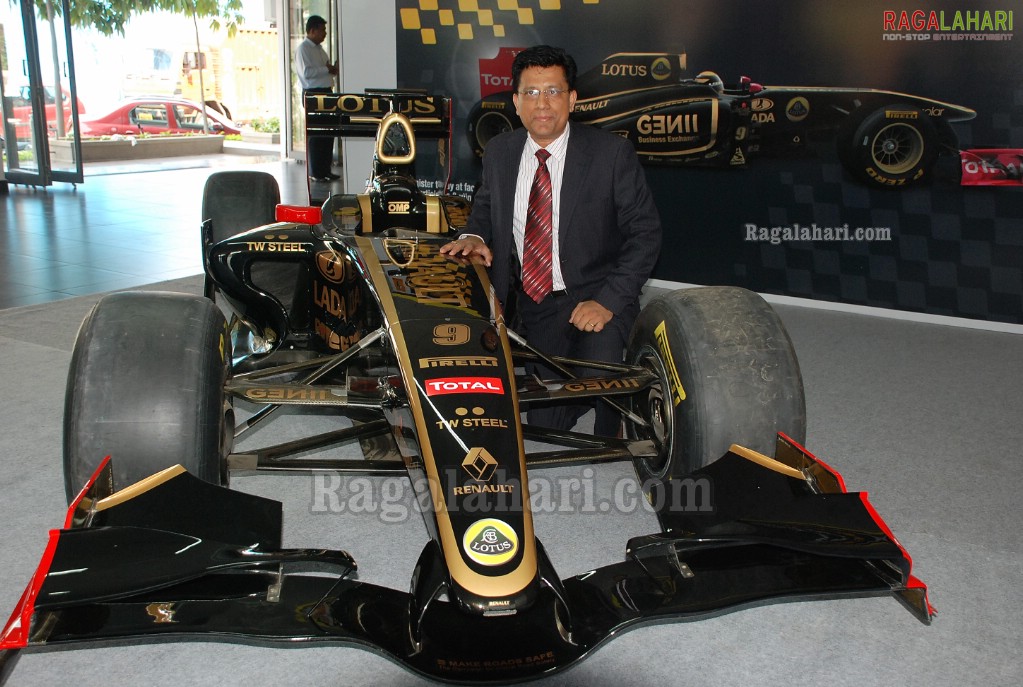 Renault Formula One Car Exhibit at Hyderabad Showroom