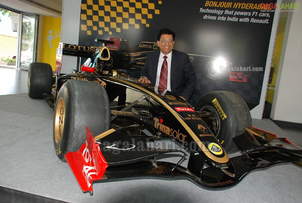 Renault Formula One Car Exhibit at Hyderabad Showroom