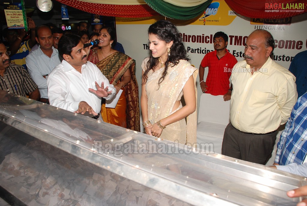 Taapsee at TMC for 1kg Gold Bumper Draw