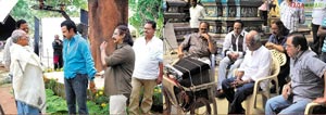 Sri Ramarajyam Working Stills