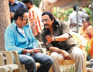 Sri Ramarajyam Working Stills