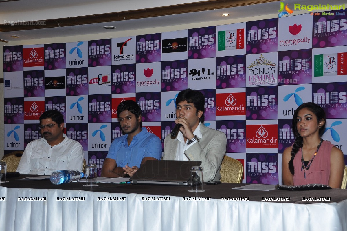 Miss Hyderabad 2012 Press Meet